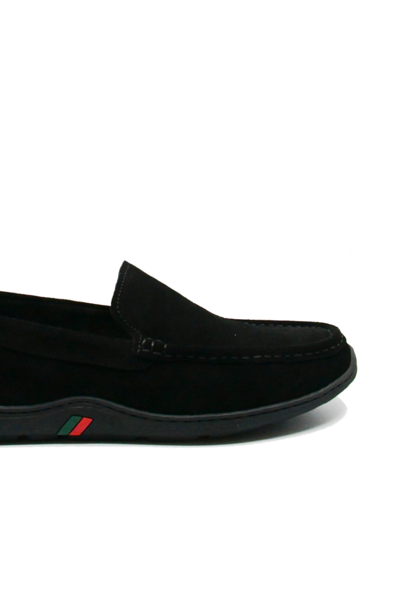 Imagine Mocasini negri, flexibili, din piele întoarsă OTR620008