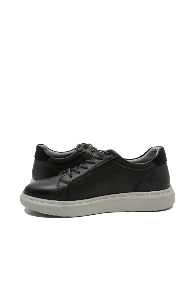 Imagine Pantofi casual gri închis, din piele naturală GOR332