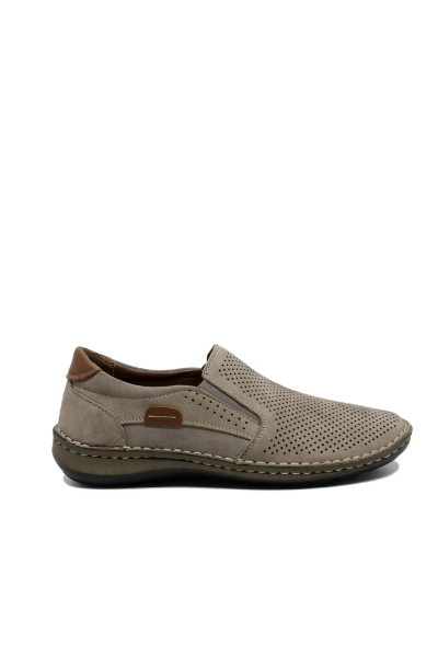 Imagine Mocasini anatomici grey fără șiret, din piele naturală GOR9505