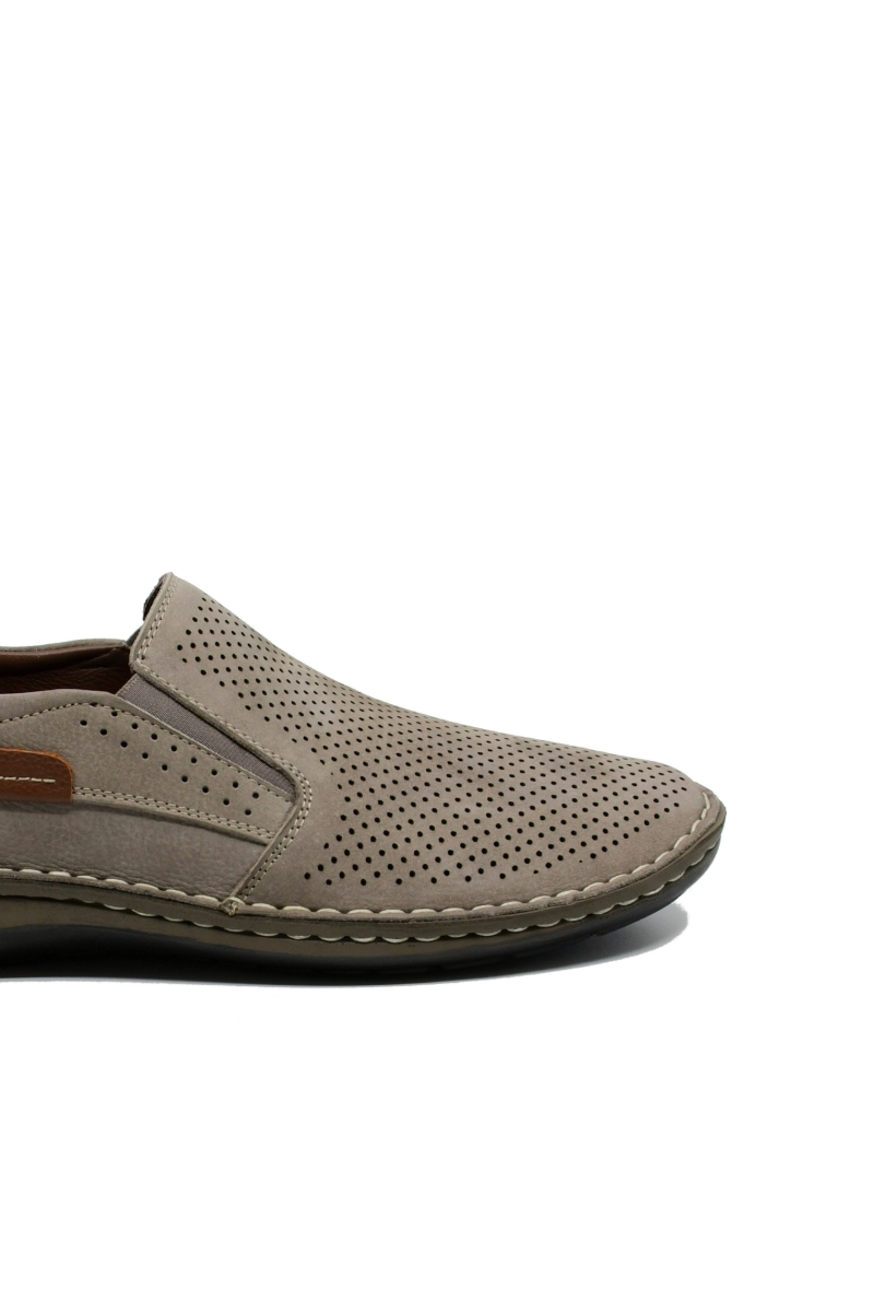 Imagine Mocasini anatomici grey fără șiret, din piele naturală GOR9505