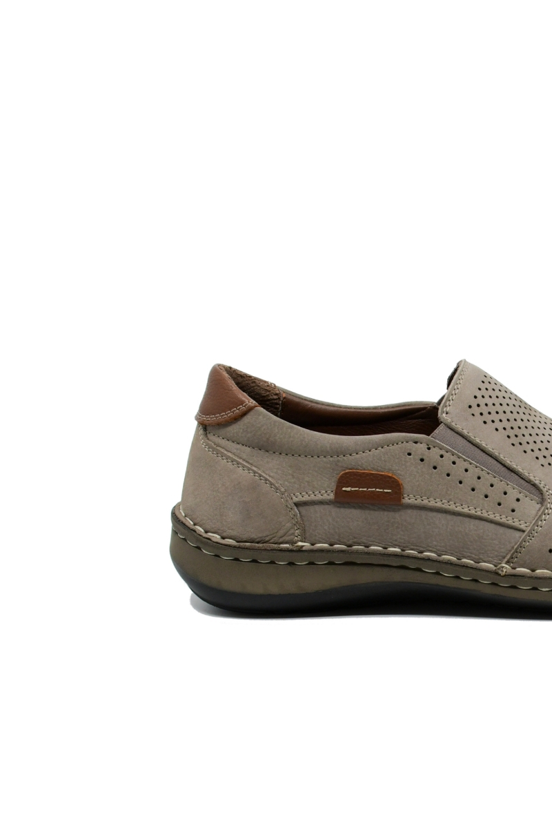 Imagine Mocasini anatomici grey fără șiret, din piele naturală GOR9505