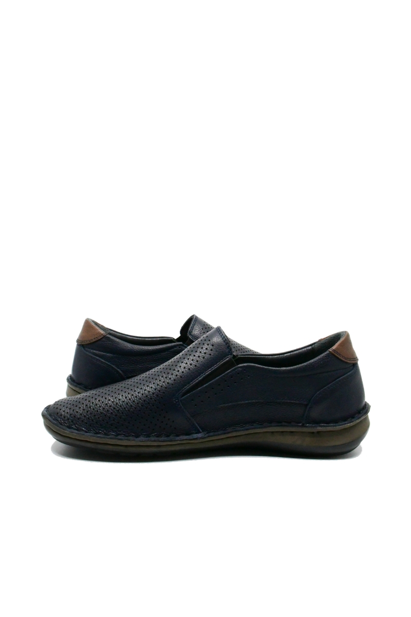 Imagine Mocasini anatomici bleumarin fără șiret, din piele naturală GOR9505