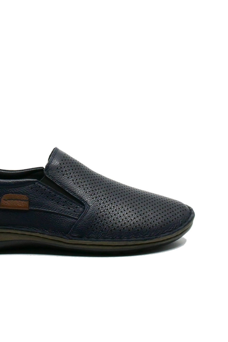 Imagine Mocasini anatomici bleumarin fără șiret, din piele naturală GOR9505