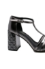 Imagine Sandale elegante gri metalizat din piele naturală  FNX835
