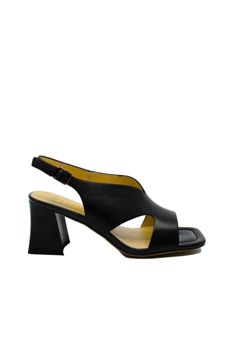 Imagine  Sandale office elegante negre din piele naturală FNX4409