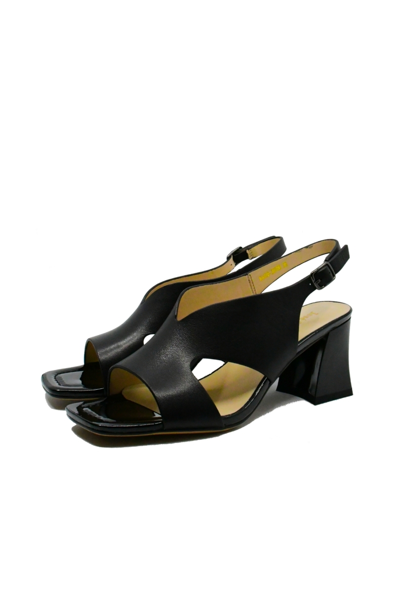 Imagine  Sandale office elegante negre din piele naturală FNX4409