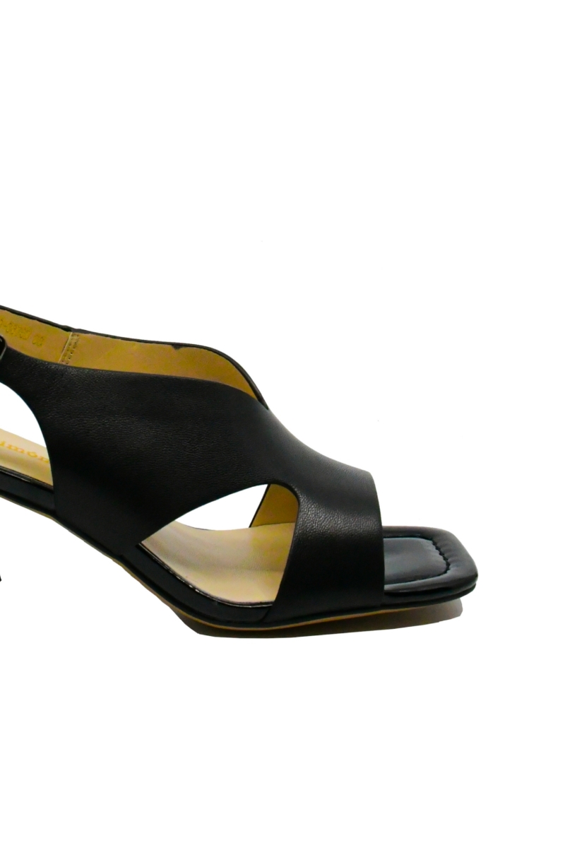 Imagine  Sandale office elegante negre din piele naturală FNX4409