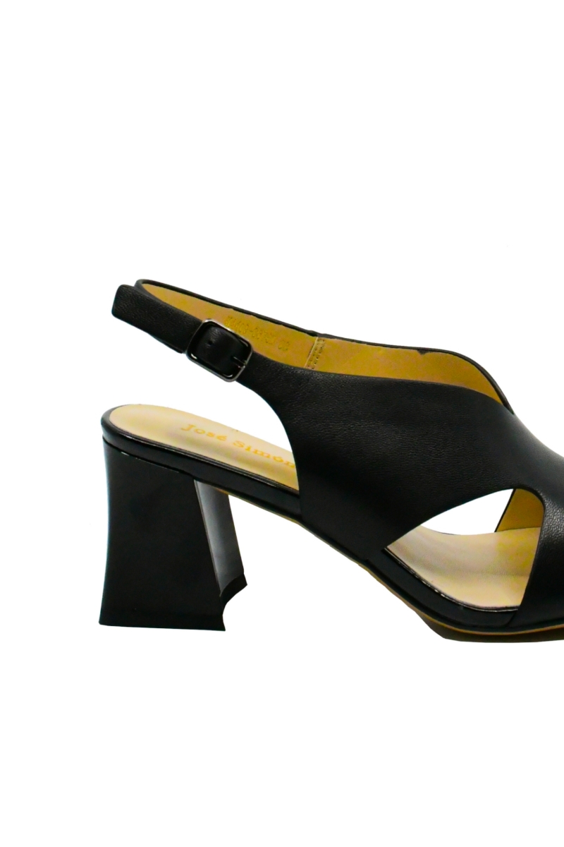 Imagine  Sandale office elegante negre din piele naturală FNX4409