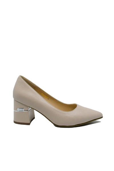 Imagine Pantofi eleganți pink din piele naturală cu imprimeu FNX3748