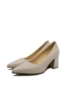Imagine Pantofi eleganți pink din piele naturală cu imprimeu FNX3748