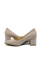 Imagine Pantofi eleganți pink din piele naturală cu imprimeu FNX3748