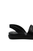 Imagine Sandale damă fără închidere, negre, din piele naturală