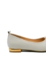 Imagine Pantofi bej din piele naturala, cu accente metalice OTR20002