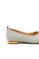 Imagine Pantofi bej din piele naturala, cu accente metalice OTR20002