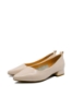 Imagine Pantofi bej din lac cu imprimeu croco OTR20005