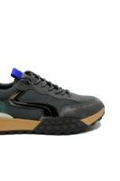 Imagine Sneakers grey din material textil și piele întoarsă FNX88926