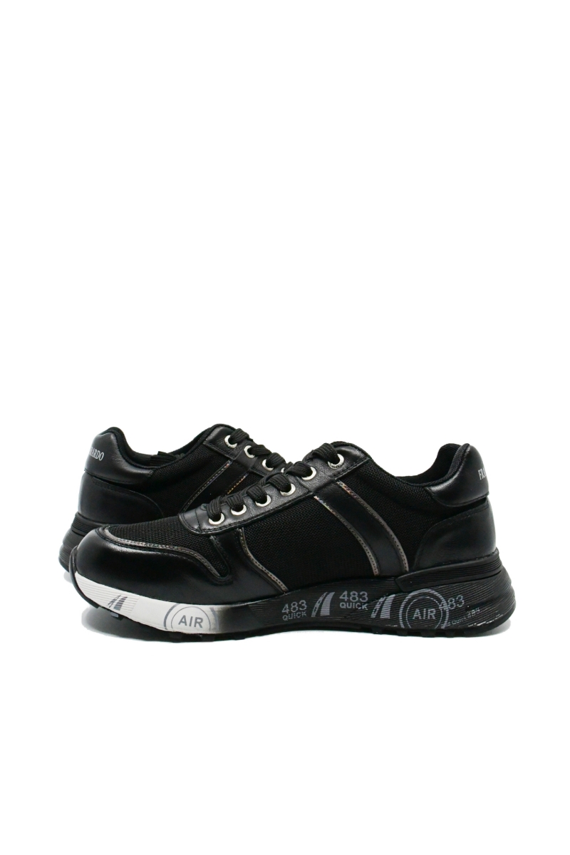 Imagine Pantofi sport Air negri din piele naturală FNX9010