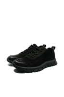 Imagine Pantofi sport negri din piele întoarsă cu efect patinat FNX8836