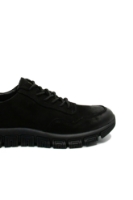 Imagine Pantofi sport negri din piele întoarsă cu efect patinat FNX8836