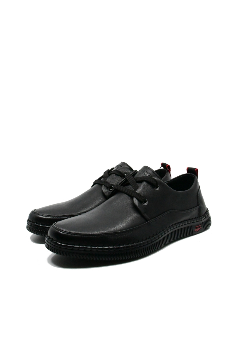 Imagine Pantofi casual-office bărbați negri din piele naturală OTR620022