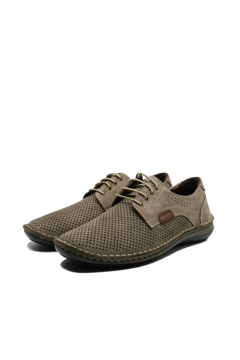 Imagine Mocasini anatomici bărbați gri, din piele naturală GOR9506
