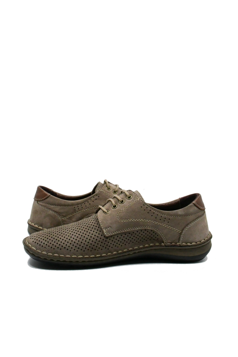 Imagine Mocasini anatomici bărbați gri, din piele naturală GOR9506