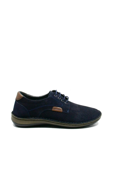 Imagine Mocasini anatomici bărbați bleumarin, din piele întoarsă GOR9506