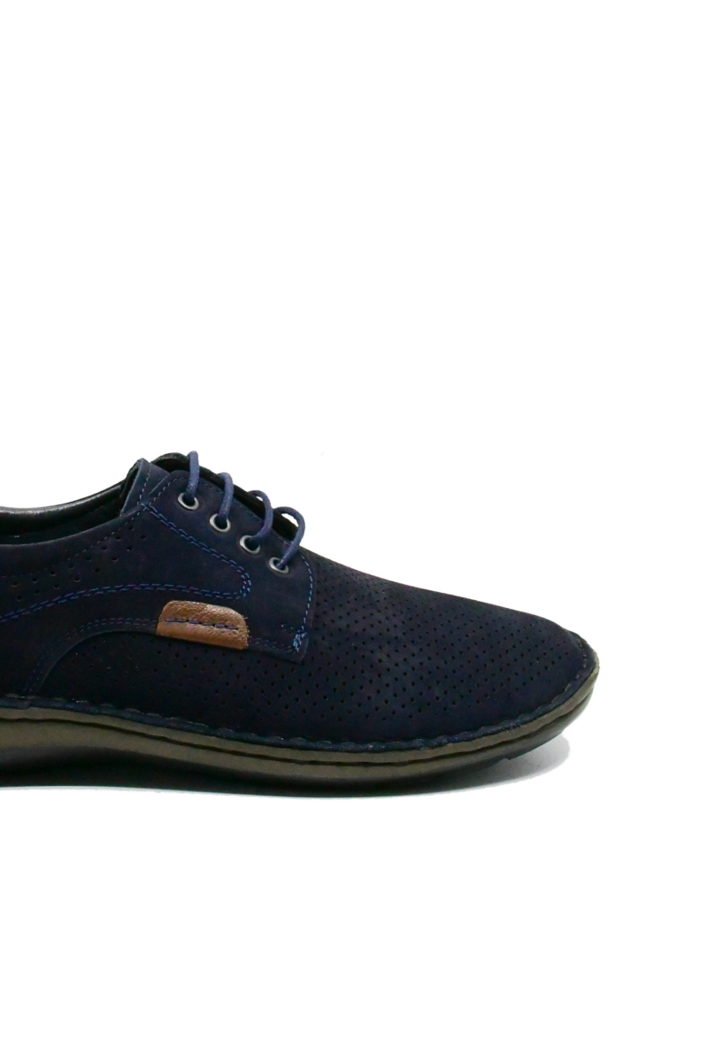 Imagine Mocasini anatomici bărbați bleumarin, din piele întoarsă GOR9506
