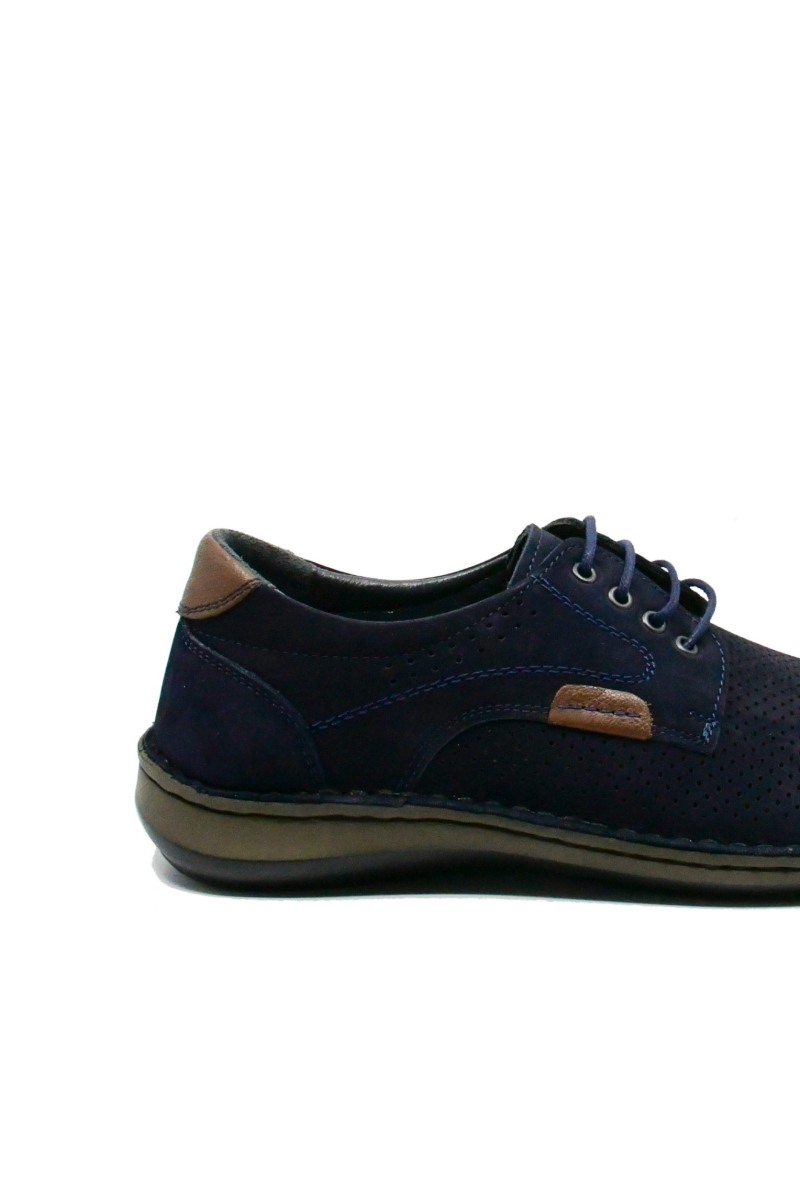 Imagine Mocasini anatomici bărbați bleumarin, din piele întoarsă GOR9506