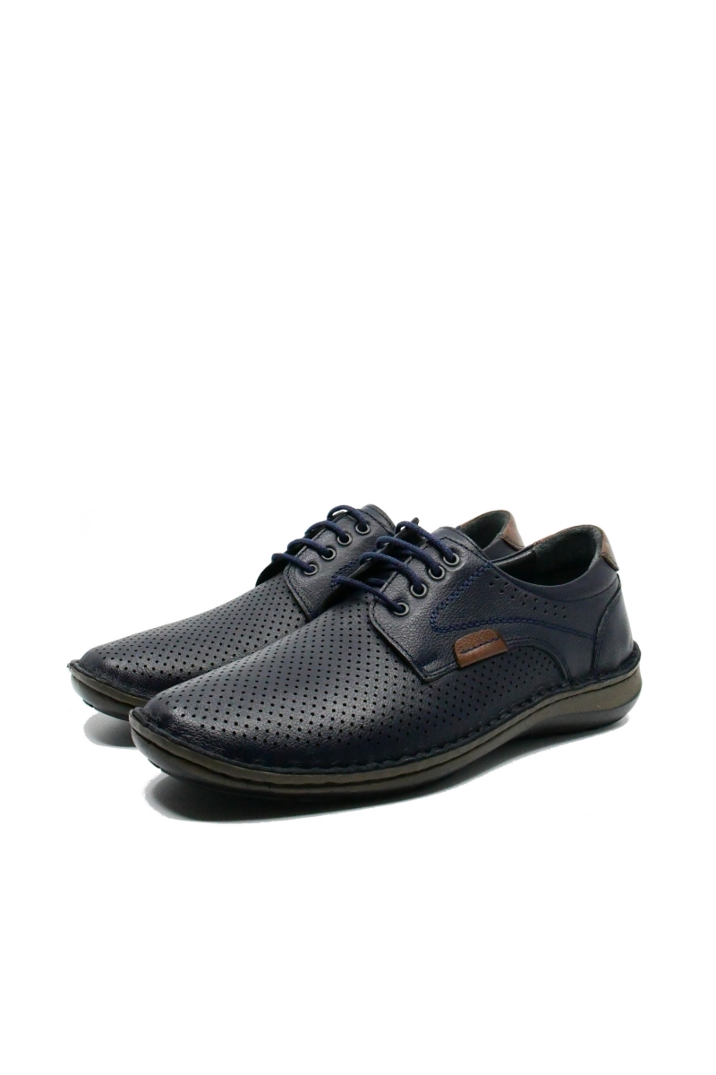 Imagine Mocasini anatomici bărbați bleumarin, din piele naturală GOR9506