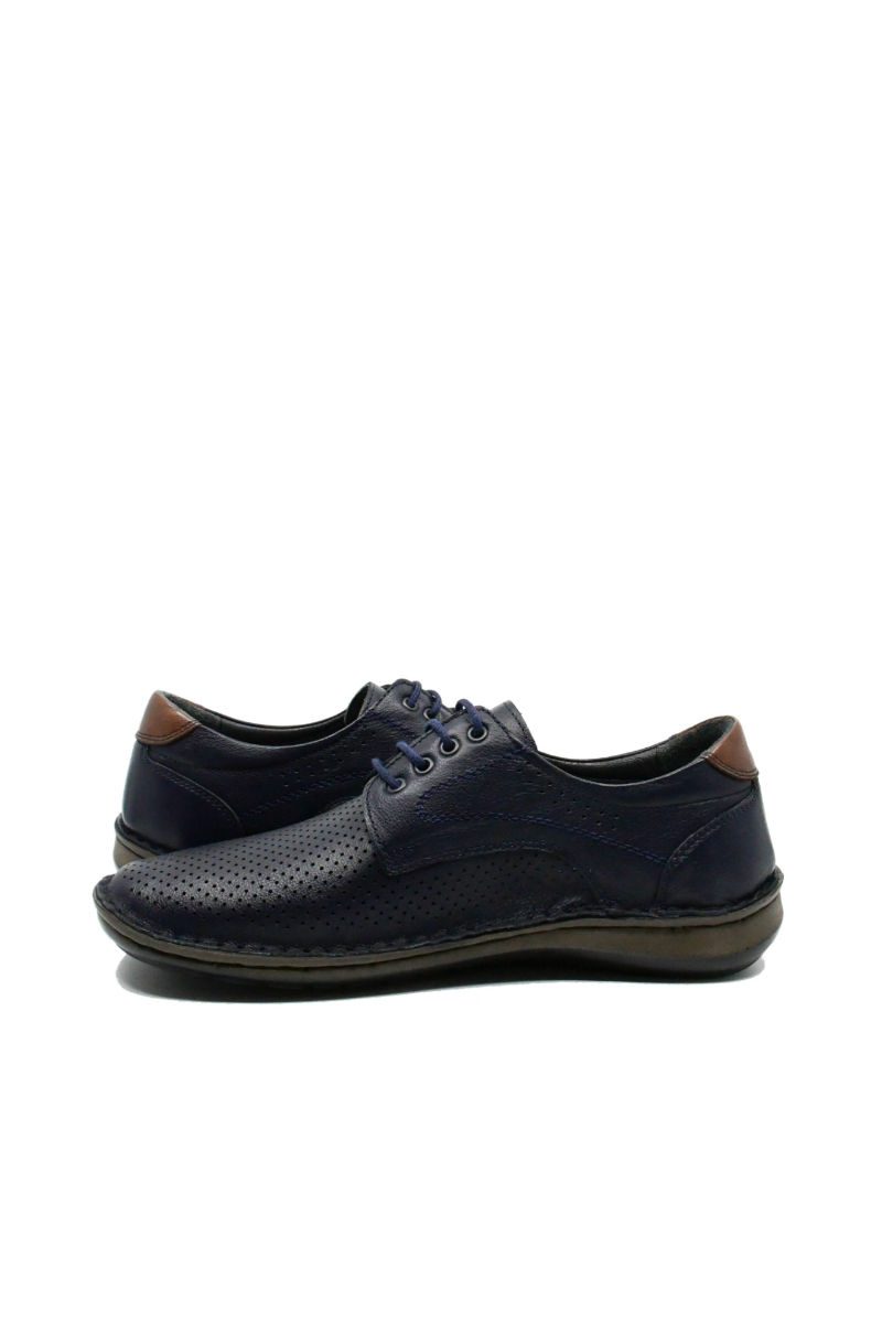 Imagine Mocasini anatomici bărbați bleumarin, din piele naturală GOR9506
