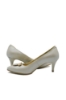 Imagine Pantofi stiletto din piele naturală, bej sidefat cu decorațiune aurie SORA24