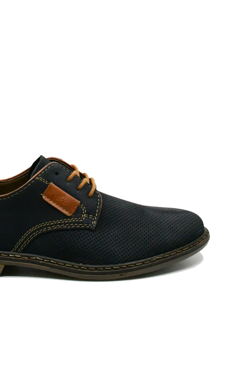 Imagine Pantofi casual bleumarin din piele întoarsă RIK13439-14