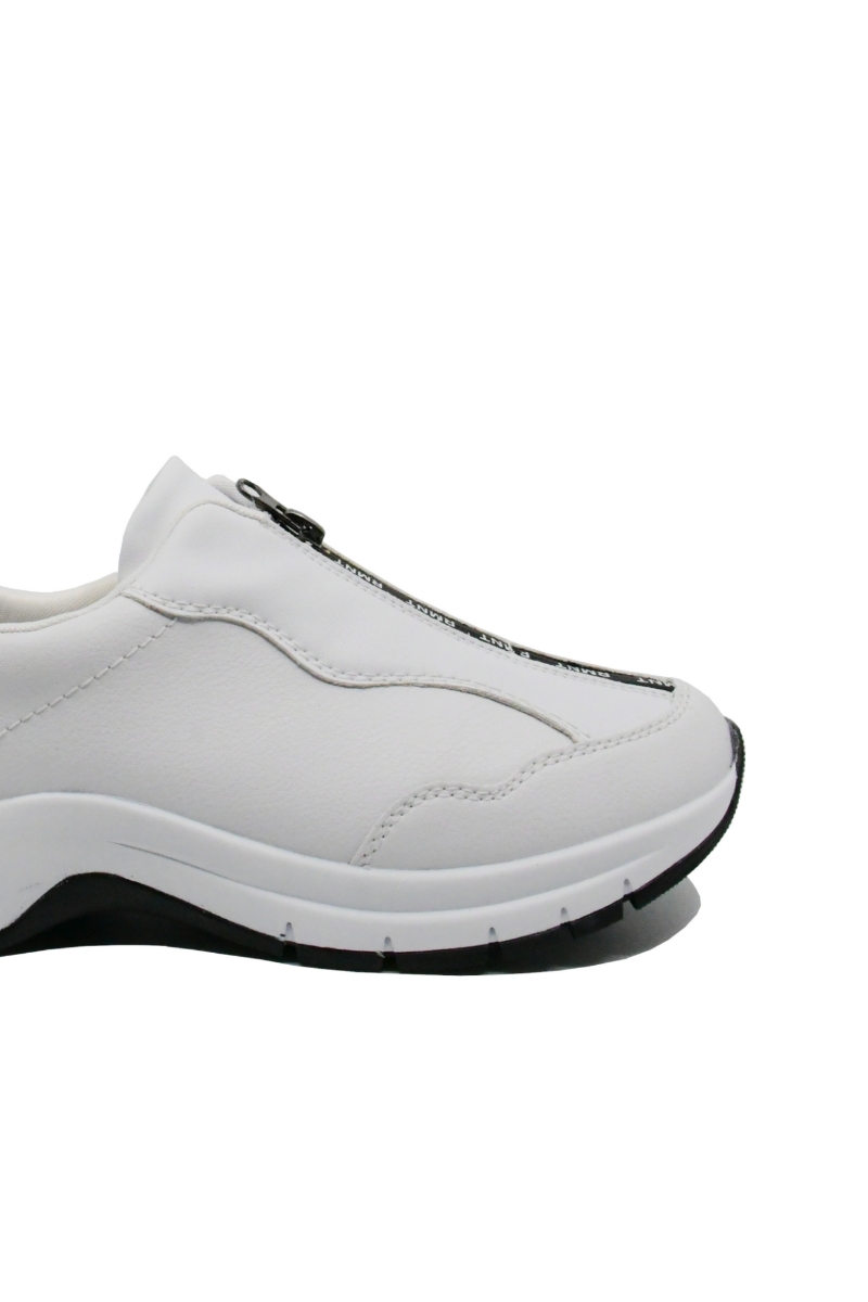 Imagine Pantofi sport din piele naturală, albi, cu fermoar în față REMD0G03-80