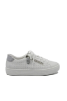 Imagine Pantofi sport din piele naturală, albi, cu aspect împletit REMD0916-81