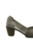 Imagine Pantofi cu toc din piele naturală bej cu model floral RIK40986-64