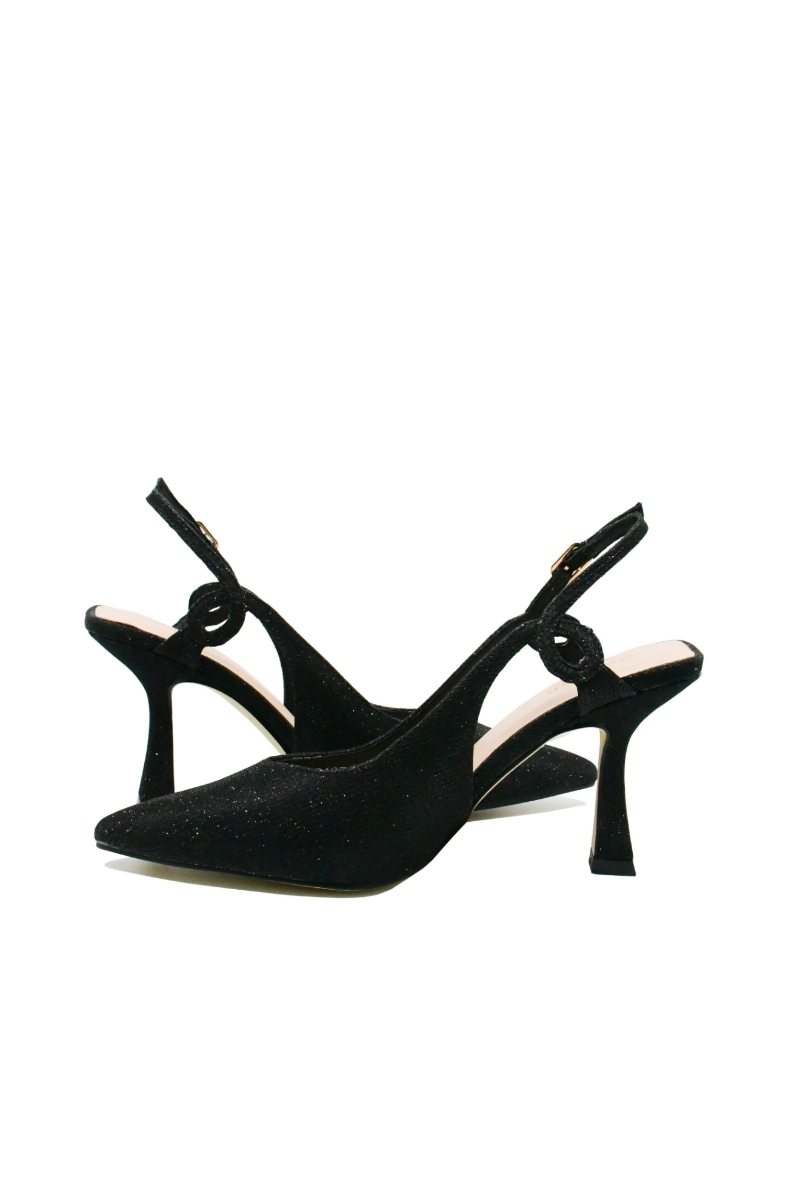 Imagine Pantofi decupați sparkle black cu toc stiletto MEN24079