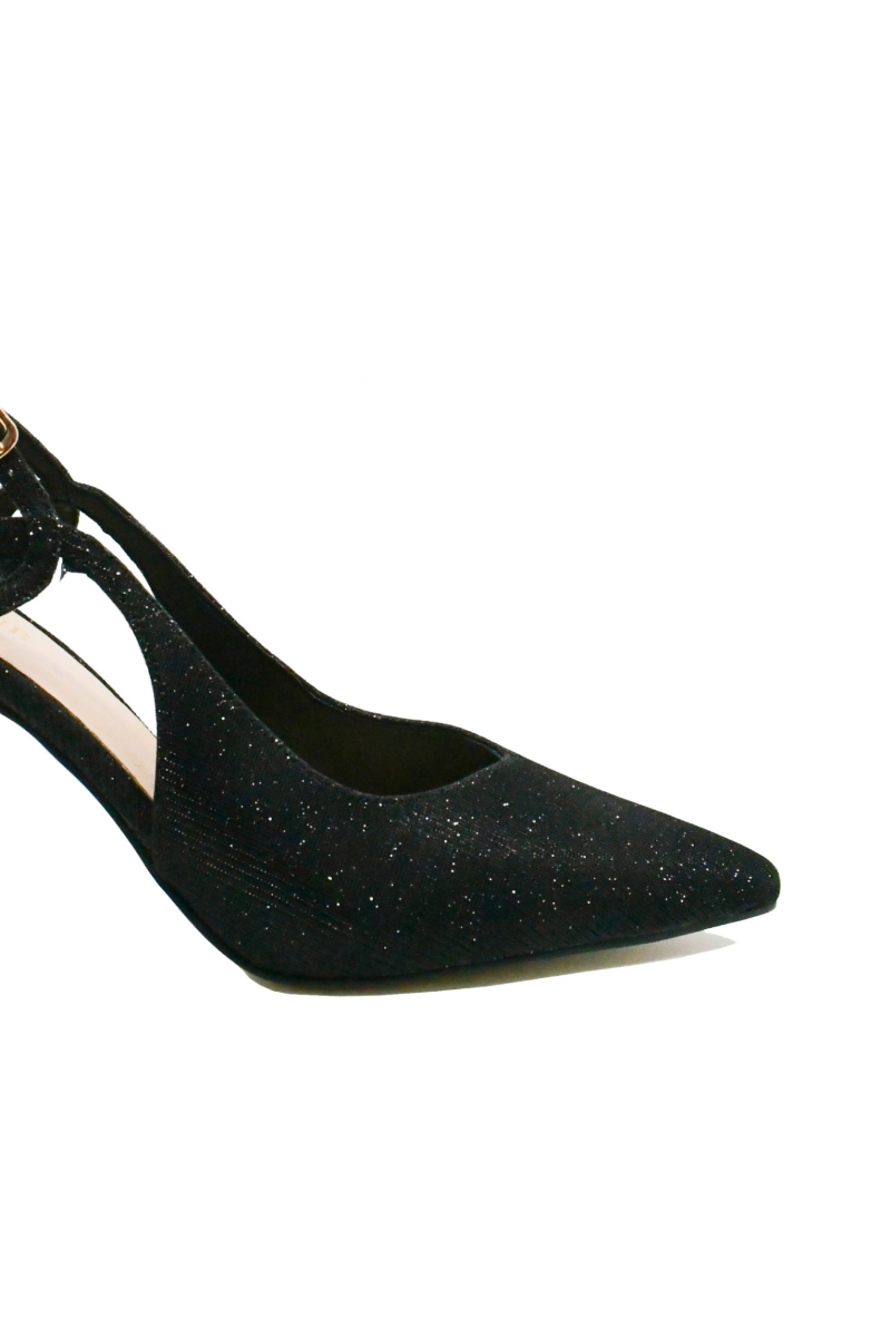 Imagine Pantofi decupați sparkle black cu toc stiletto MEN24079