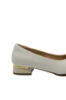 Imagine Pantofi crem din piele naturală, cu cataramă decorativă OTR820025