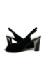 Imagine Sandale damă peep toe negre din piele întoarsă OTR854