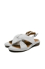 Imagine Sandale cu twist, albe, din piele naturală MIR445