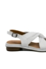 Imagine Sandale cu twist, albe, din piele naturală MIR445