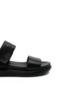 Imagine Sandale damă negre din piele naturală cu talpa dublă GOR736