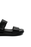 Imagine Sandale damă negre din piele naturală cu talpa dublă GOR736