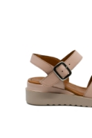 Imagine Sandale damă cu baretă, roz pudră, din piele naturală GOR361