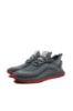Imagine  Sneakers din material textil tricotat, gri cu detalii roșii OTR620018