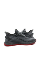 Imagine  Sneakers din material textil tricotat, gri cu detalii roșii OTR620018