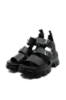Imagine Sandale damă negre din piele naturală, cu platformă voluminoasă GOR854