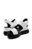 Imagine Sandale damă wedge albe din piele naturală GOR840