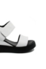 Imagine Sandale damă wedge albe din piele naturală GOR840